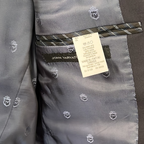 Nwt $498 JOHN VARVATOS STAR U.S.A. Navy Basic SS sport coat plain weave wise 38R - Picture 12 of 17
